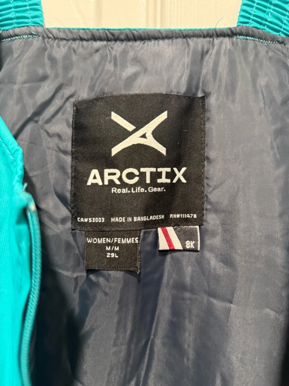 Arctix Teal Snow Bib Overalls Sz M